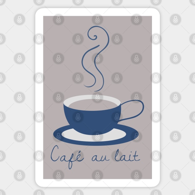 Cafe Au Lait Magnet by Amanda Jane